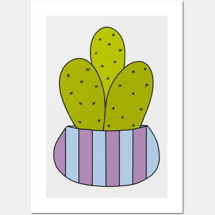 Cute Cactus Design #175: Cacti In A Simple Pot Posters and Art